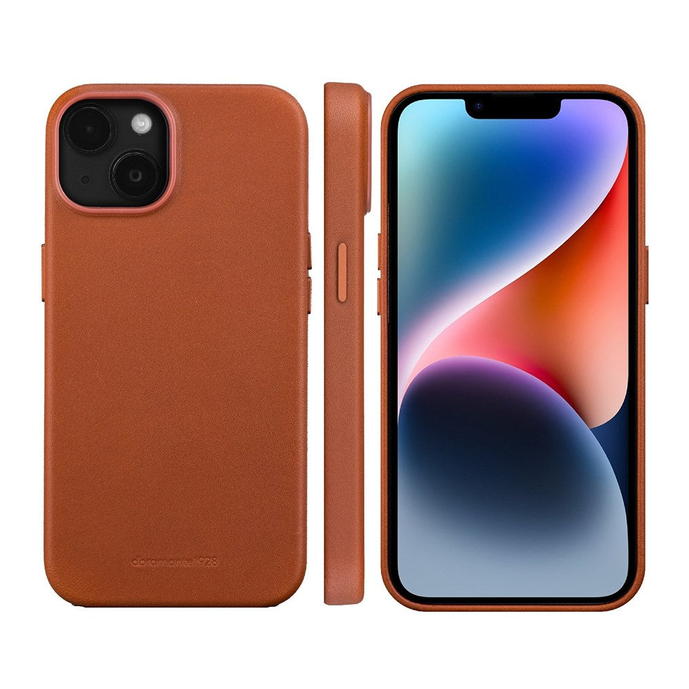 Dbramante1928 iPhone 14 / 13 Roskilde Deksel - 100 % Ekte Skinn - MagSafe-Kompatibel - Tan