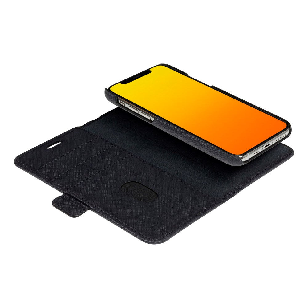 iPhone 11 Pro Max dbramante1928 New York 2-i-1 Ekte Skinn Flip Deksel - Night Black