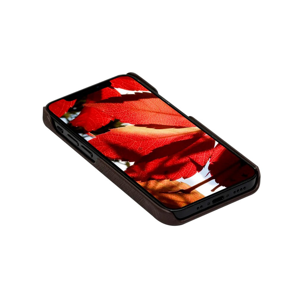 iPhone 12 Mini dbramante1928 New York 2-i-1 Ekte Skinn Flip Deksel - Dark Chocolate