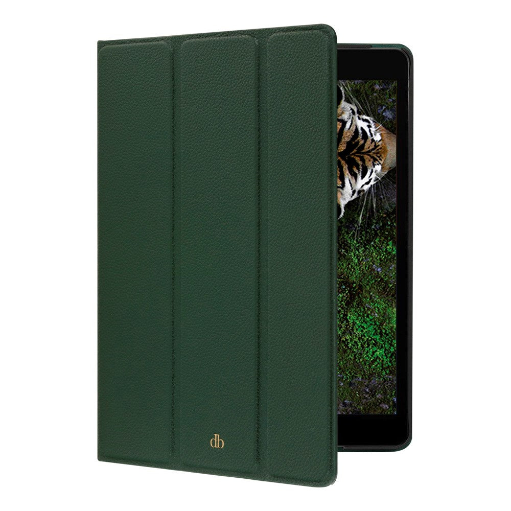 iPad 10.2" (2021 / 2020 / 2019) dbramante1928 Milan Ekte Skinn Flip Deksel - Evergreen
