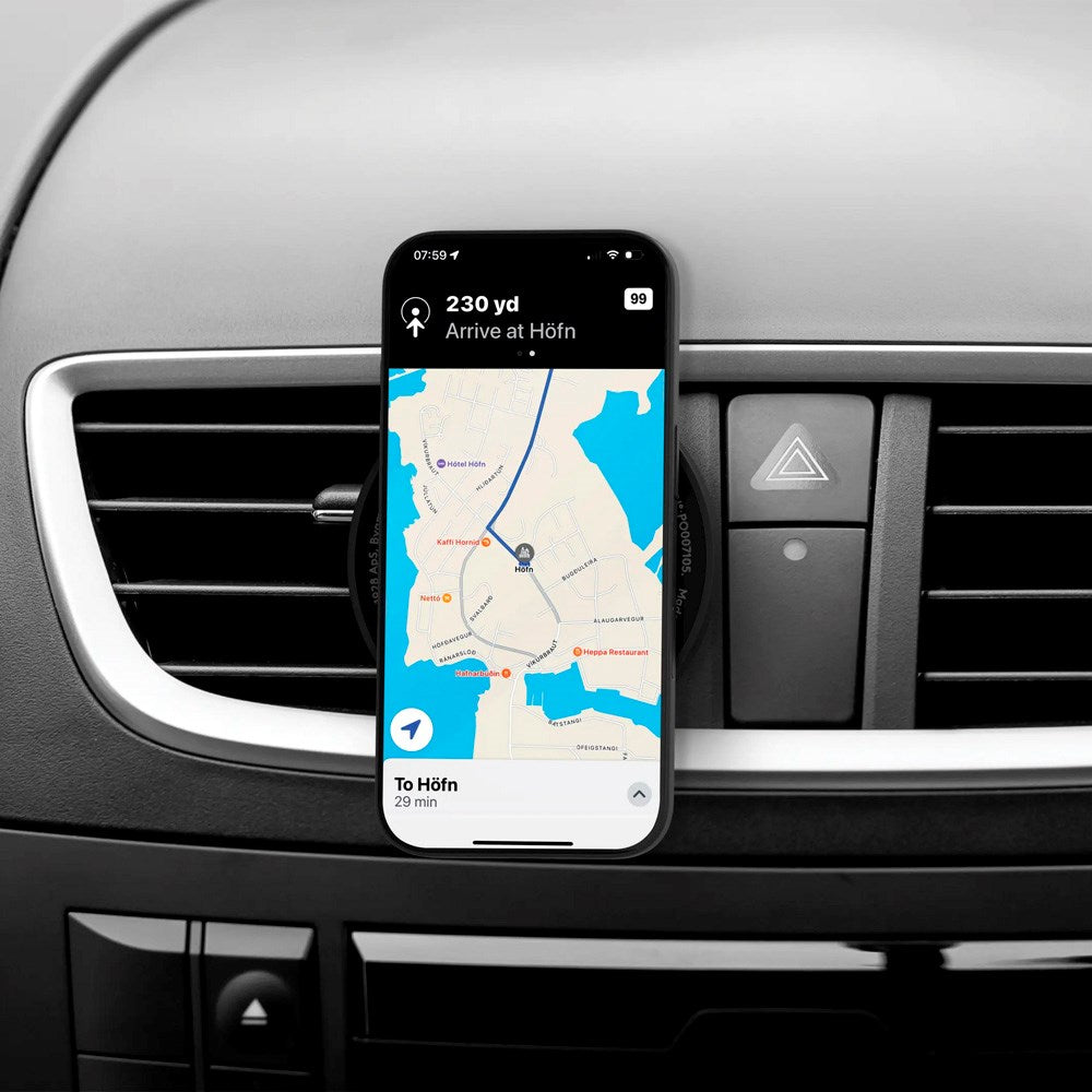 dbramante1928 Magnetisk Mobilholder for Bil - Luftventilfeste - MagSafe Kompatibel - Svart