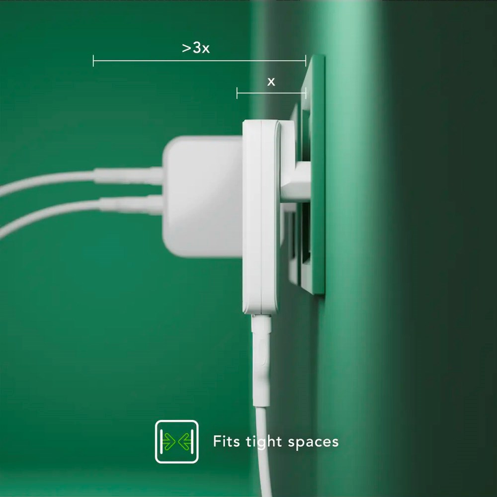 dbramante1928 Slim Vegglader m. 1x USB-C 30W & 1x USB-A 30W - Hvit