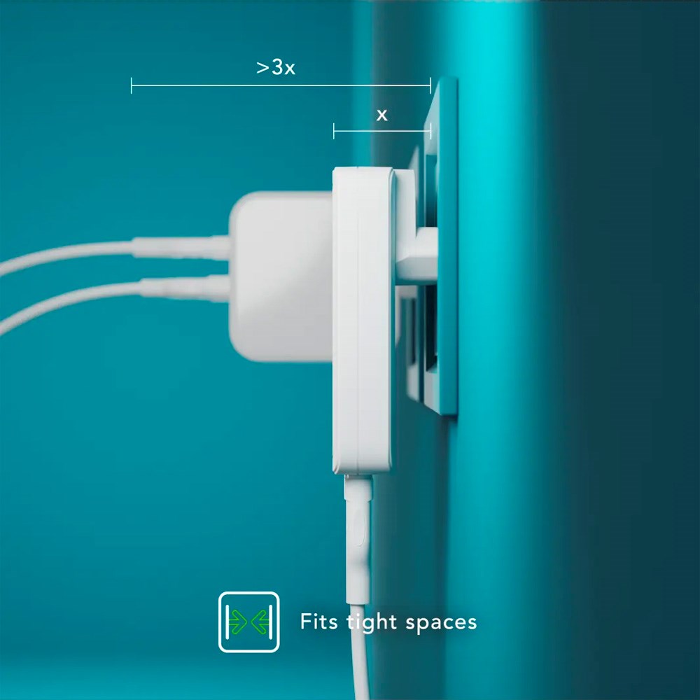 dbramante1928 Slim Vegglader m. 1x USB-C 45W & 1x USB-A 30W - Hvit