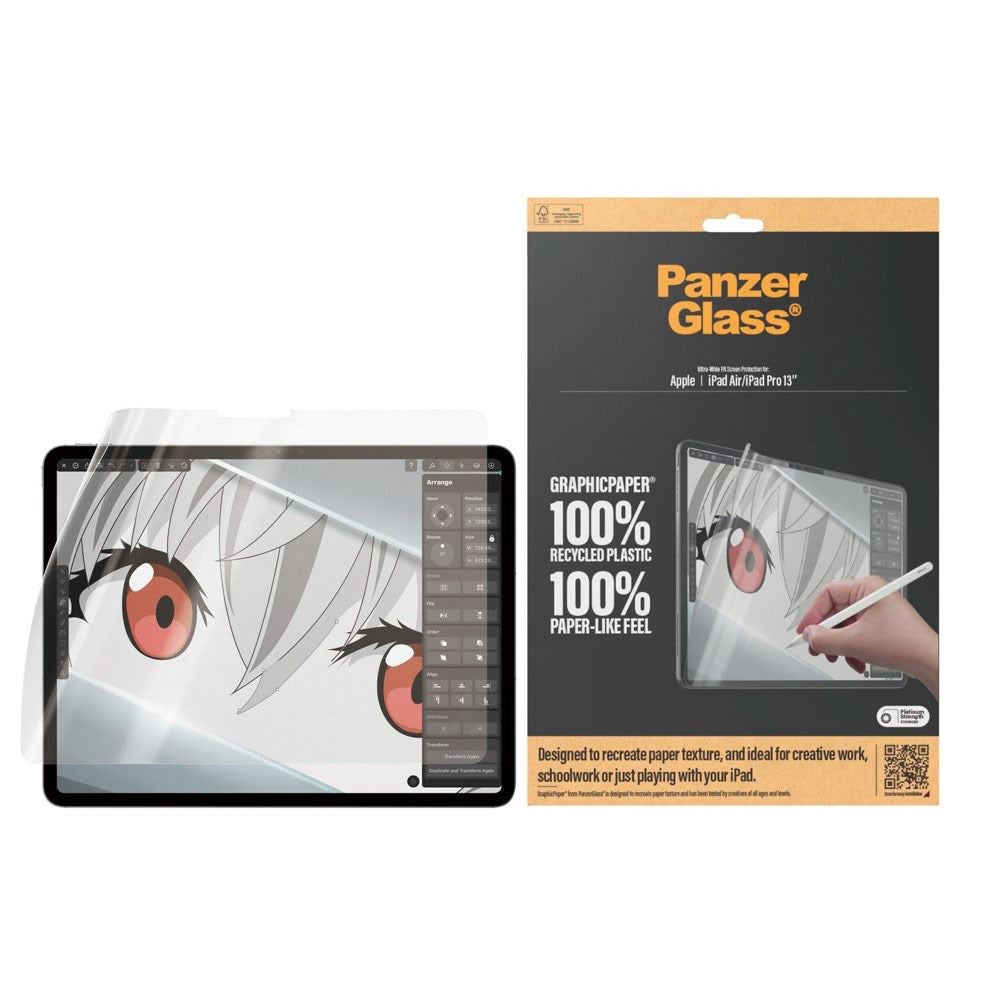 PanzerGlass GraphicPaper Skjermbeskyttelsesfilm - iPad Air 13" (2025 / 2024) / Pro 13" (2025 / 2024) - Gjennomsiktig