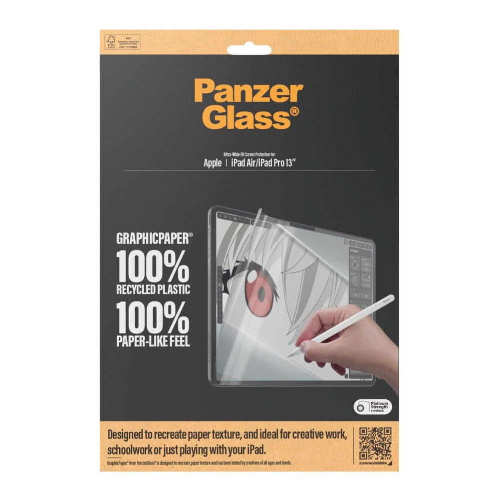 PanzerGlass GraphicPaper Skjermbeskyttelsesfilm - iPad Air 13" (2025 / 2024) / Pro 13" (2025 / 2024) - Gjennomsiktig