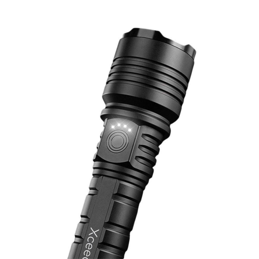 Xceed Torch+ 2-i-1 Lommelykt PowerBank m. USB-A & USB-C - 5000 mAh - Svart