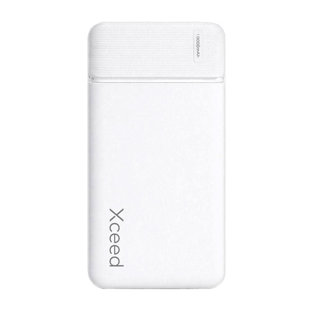 Powerbank Xceed 10.000mAh - USB-C og USB-A - Hvit