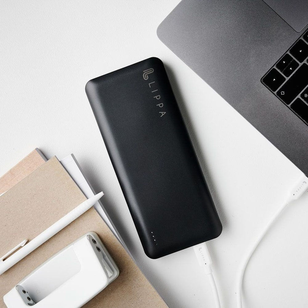 Lippa 65W Powerbank 26 800 mAh med 2 x USB-A & 1 x USB-C - Svart