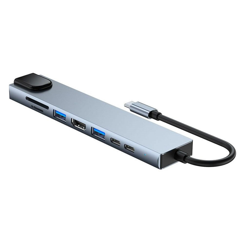 Lippa 8-i-1 87W Multiport USB-C Hub - Sølv