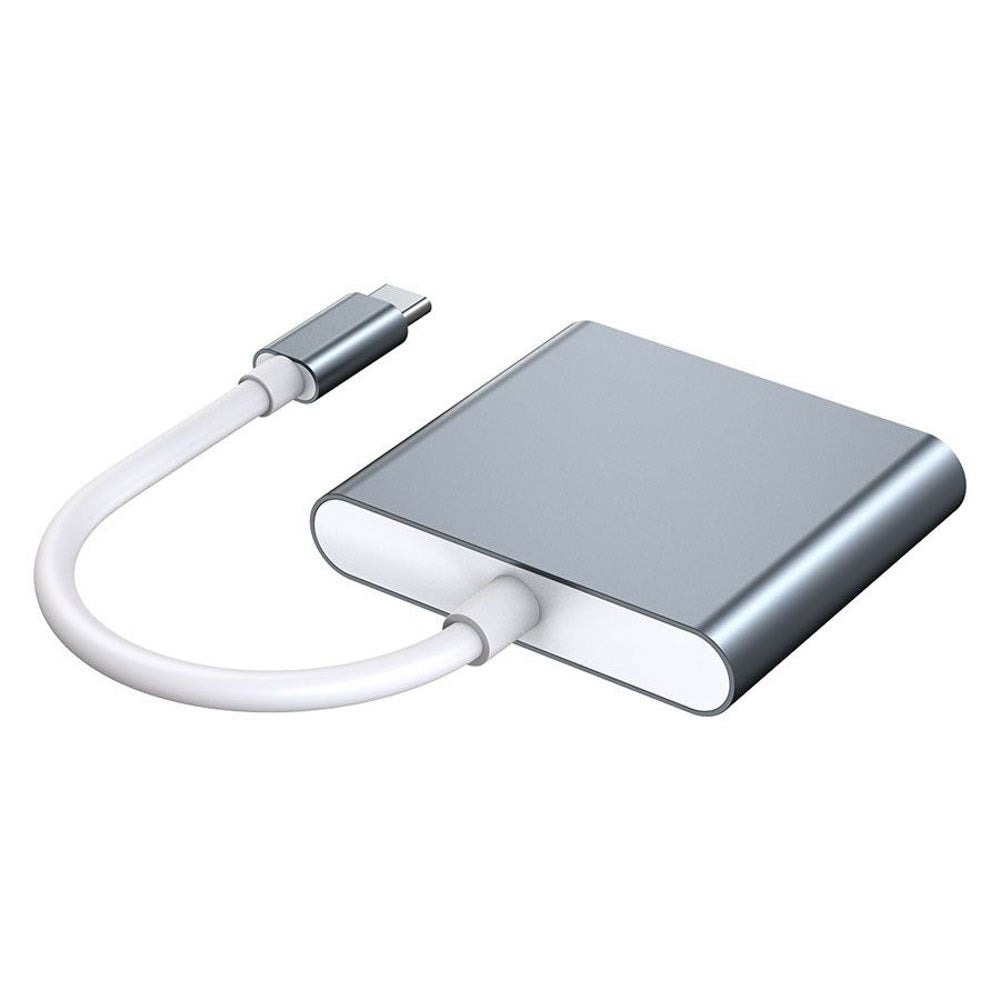 Lippa 3-i-1 60W Multiport USB-C Hub - Sølv