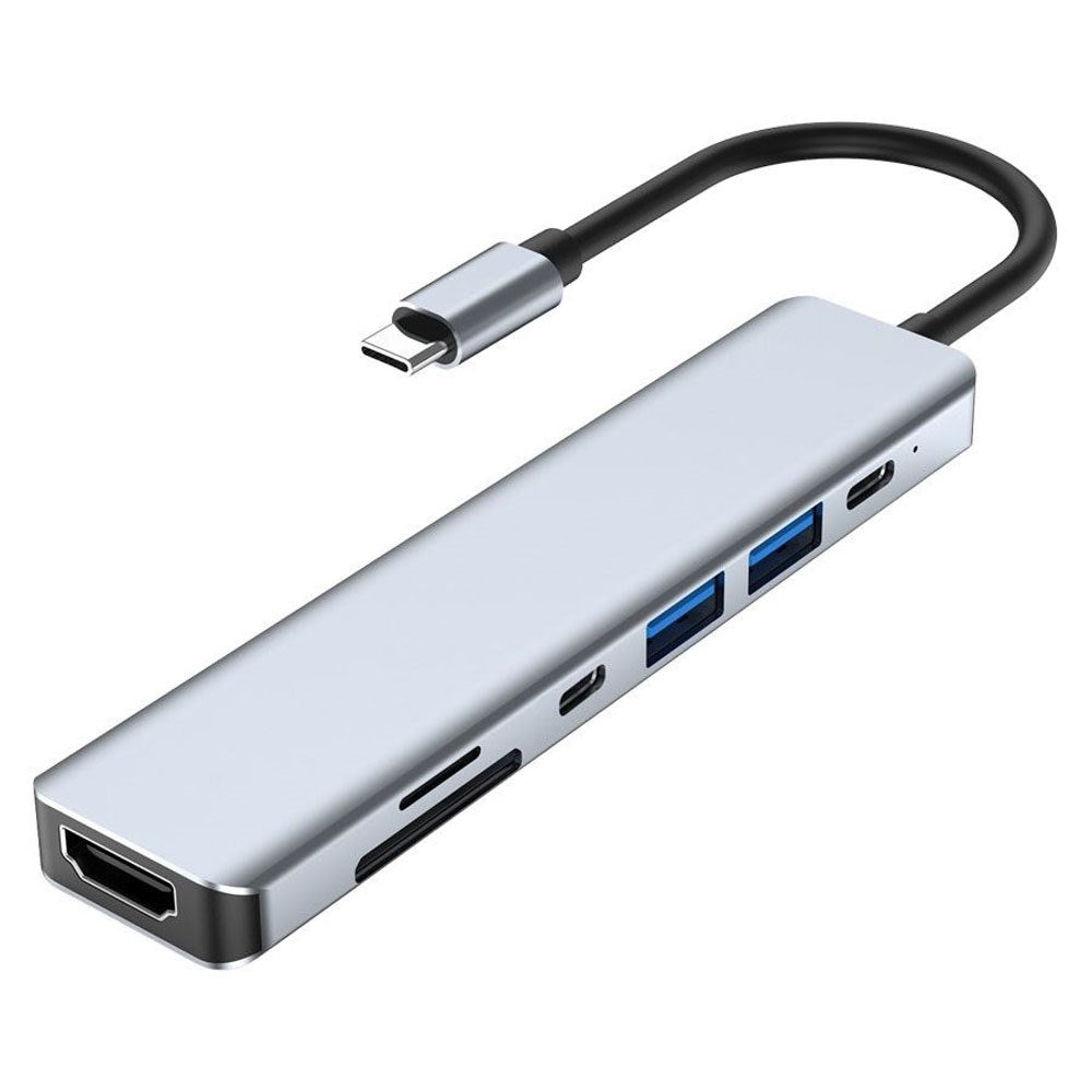 Lippa 7-i-1 60W Multiport USB-C Hub - Sølv