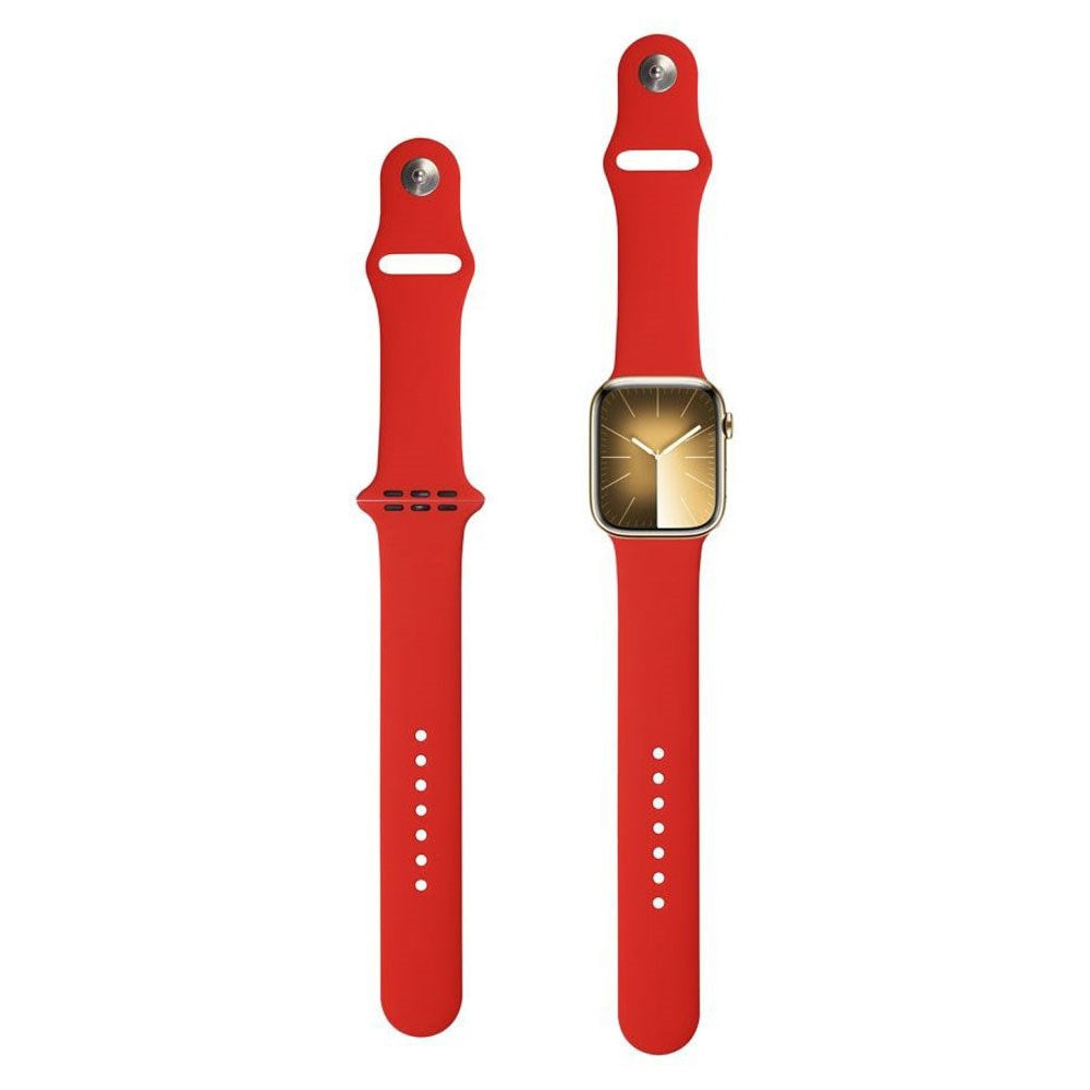 Apple Watch (38/40/SE/41/42 mm) Lippa Silikon Stropp – Rød