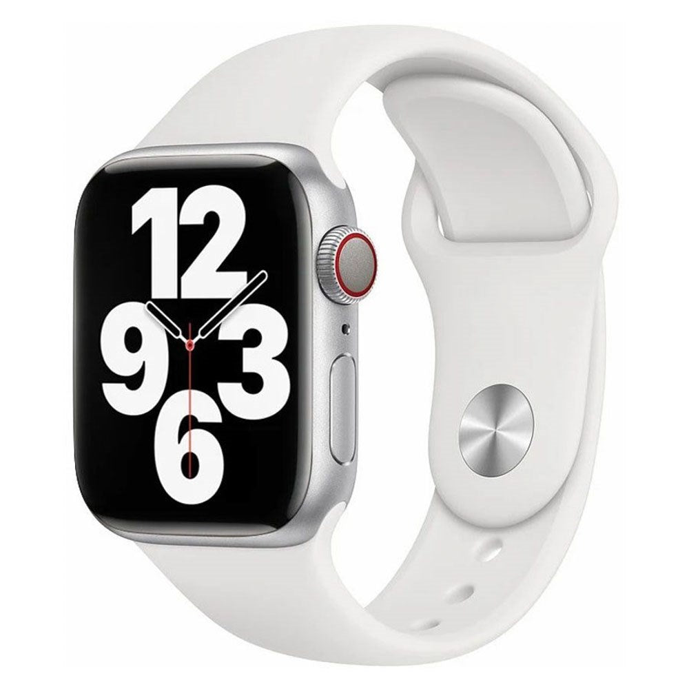 Apple Watch (42/44/SE/45/46/49 mm) Lippa Silikon Stropp – Hvit