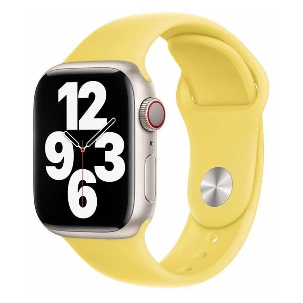 Apple Watch (42/44/SE/45/46/49 mm) Lippa Silikon Stropp – Gul