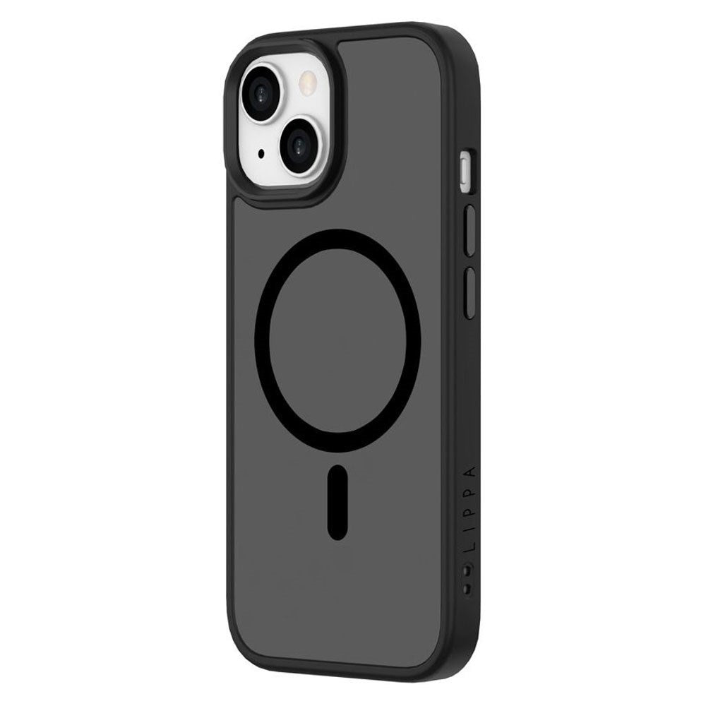iPhone 15 Lippa Hybrid Plast Deksel – MagSafe Kompatibelt – Matt / Svart