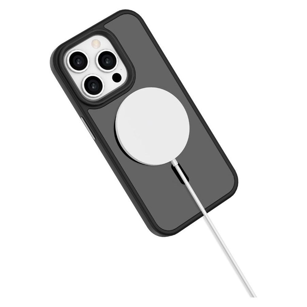 iPhone 15 Pro Lippa Hybrid Plast Deksel – MagSafe Kompatibelt – Matt / Svart