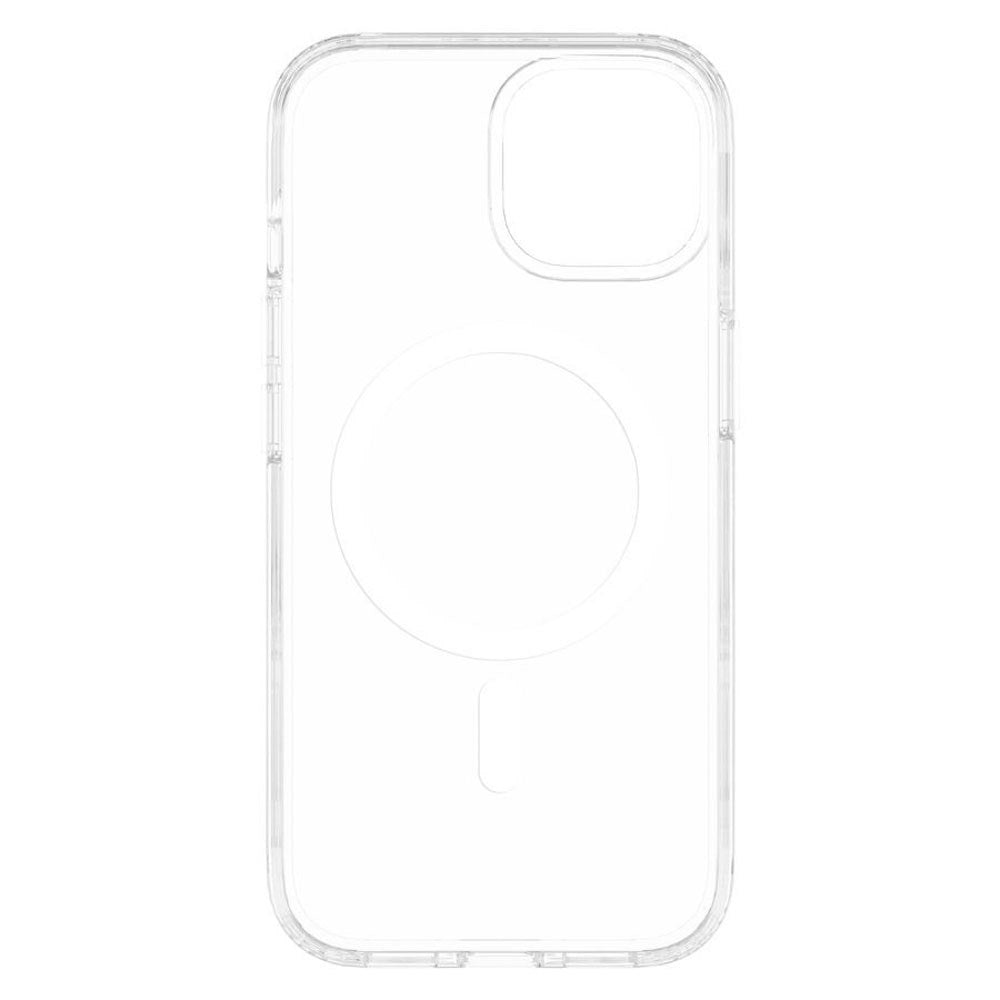 iPhone 15 Lippa Hybrid Plast Deksel – MagSafe Kompatibelt – Gjennomsiktig / Hvit