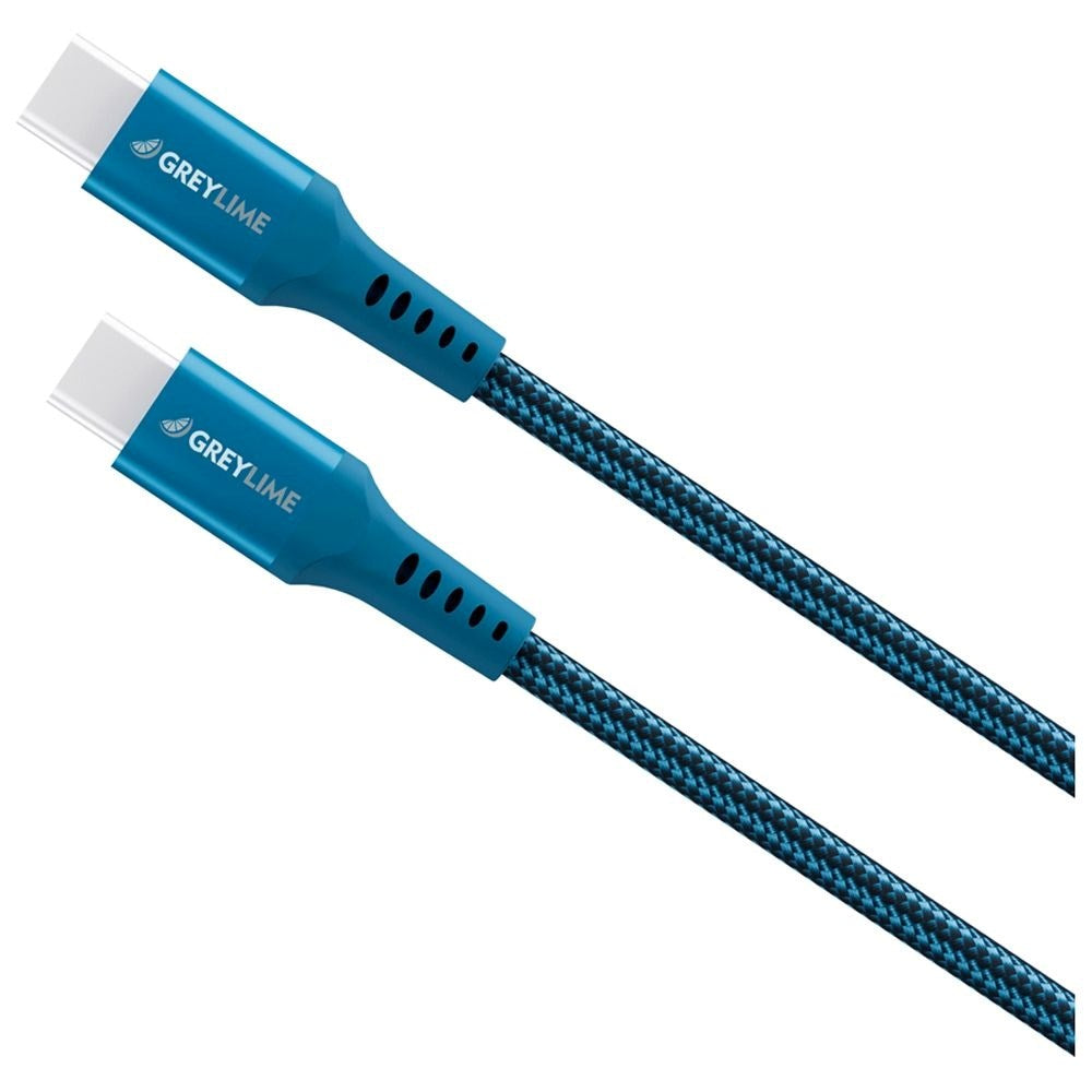 GreyLime 60W Flettet USB-C til USB-C Kabel 50 cm- Blå