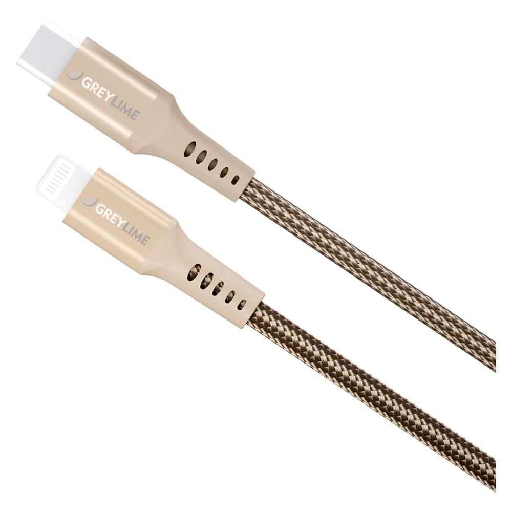 GreyLime 18W Flettet USB-C til Lightning Kabel 50 cm - Beige