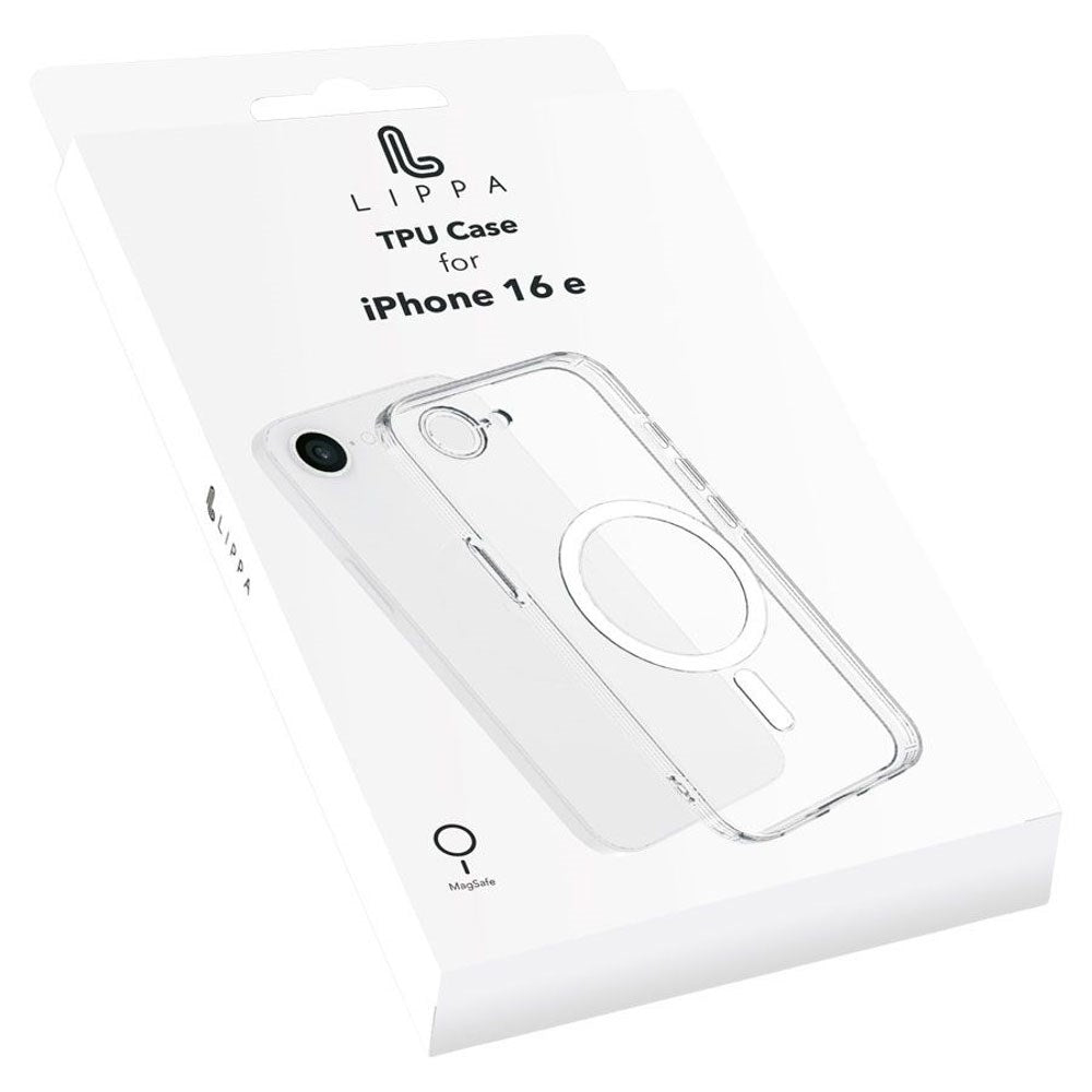 iPhone 17e / 16e Lippa Fleksibelt Plast Deksel - MagSafe Kompatibel - Gjennomsiktig
