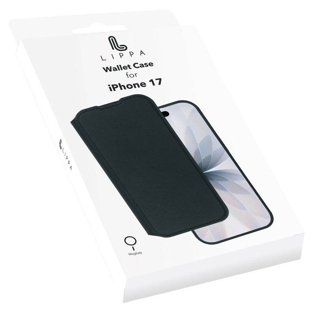 iPhone 17 Lippa 2-i-1 Wallet Flip Deksel - Svart