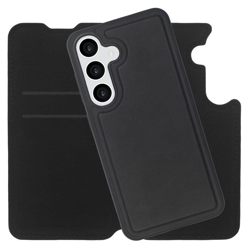 Samsung Galaxy S25 Lippa 2-i-1 Wallet Flip Deksel - Svart