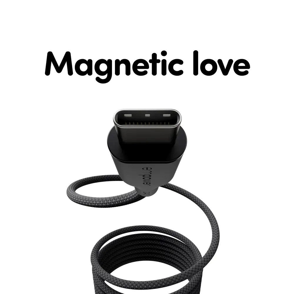 empower by PanzerGlass Magnetic 240W USB-C til USB-C Kabel – 1.5m – Space Black