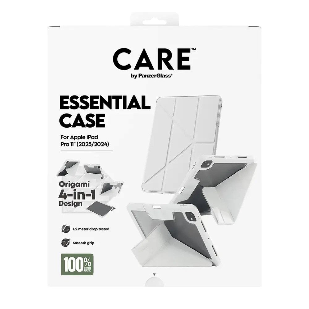 iPad Pro 11" (2025 / 2024) Care by PanzerGlass Essential Case - Stående Funksjon - Grå
