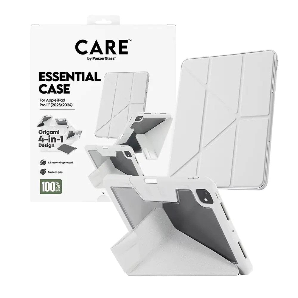 iPad Pro 11" (2025 / 2024) Care by PanzerGlass Essential Case - Stående Funksjon - Grå