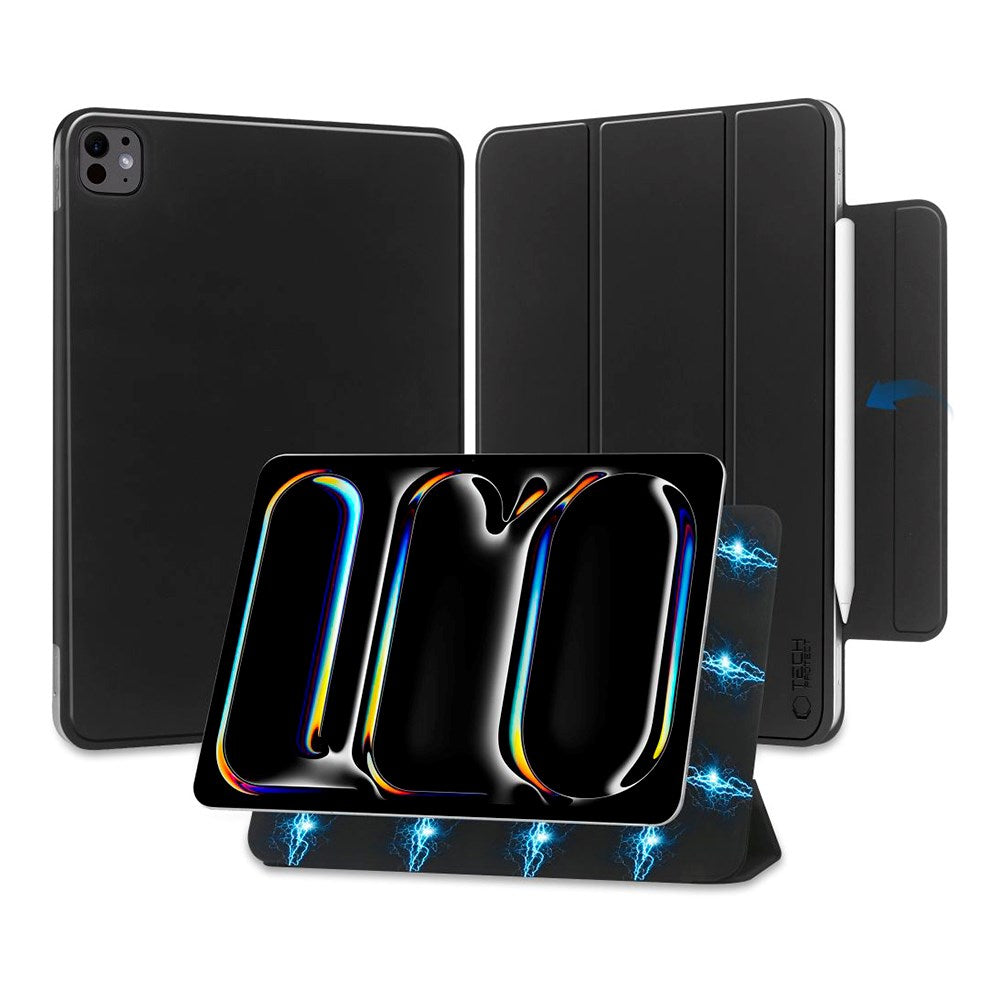 iPad Pro 11" (2025 / 2024) Tech-Protect Smartcase Magnetisk Deksel Tri-fold - Svart