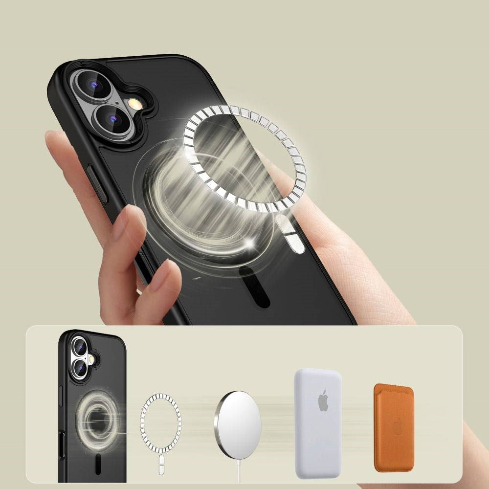 iPhone 16 Plus Tech-Protect MagMat Deksel - MagSafe Kompatibel - Matt Svart