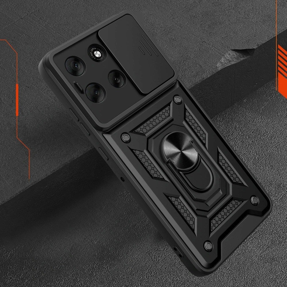 Motorola Moto G86 Tech-Protect Håndverker Deksel med Magnetisk Kickstand & Camslider - Svart