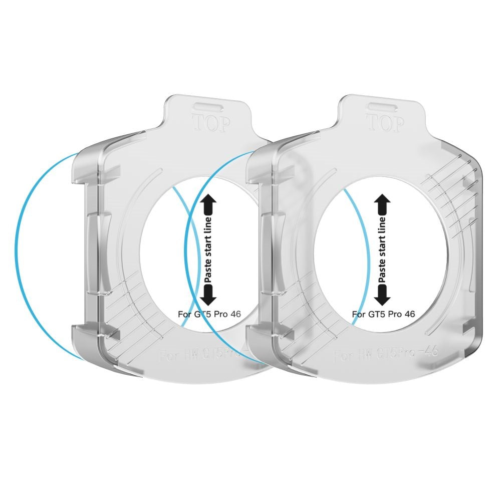 Huawei Watch GT 5 Pro (46mm) Tech-Protect Easy Set+ Skjermbeskyttelsessett med Monteringsramme - 2 stk. - Gjennomsiktig