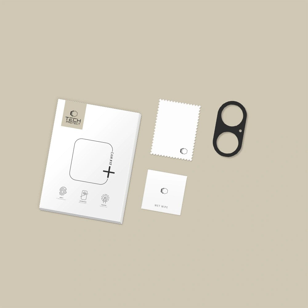 iPhone 17 Tech-Protect CamAlloy Fit+ Kameralinsebeskyttelsesdeksel - Svart