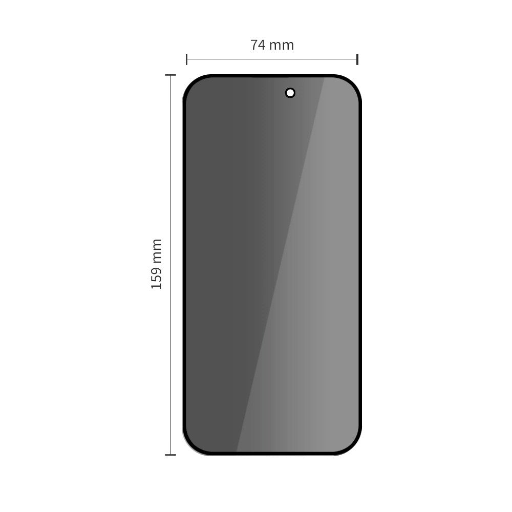 iPhone 17 Pro Max / 16 Pro Max Tech-Protect Glass Spy+ Skjermbeskyttelsesglass - Privacy Funksjon - 2 stk - Gjennomsiktig