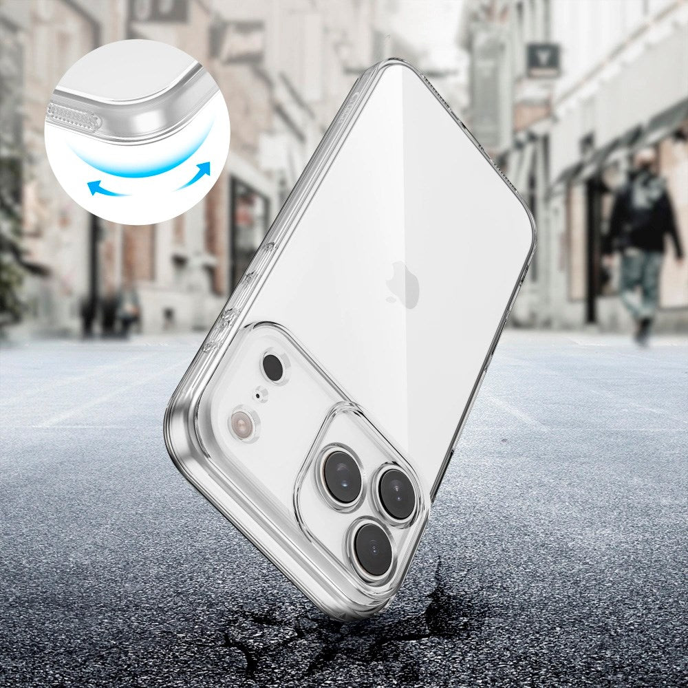 iPhone 17 Pro Max Tech-Protect Flexair Fleksibelt Plast Deksel - Gjennomsiktig