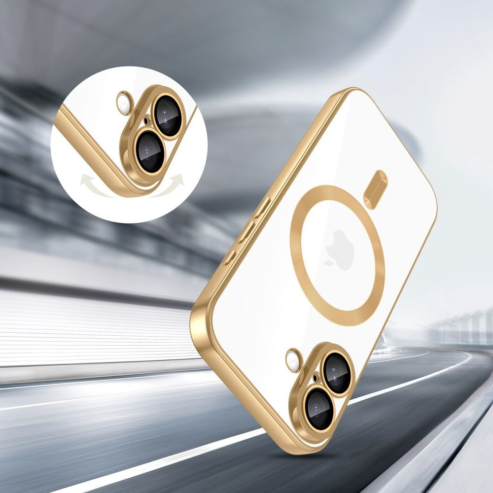 iPhone 17 Tech-Protect MagFlex Deksel - MagSafe Kompatibel - Gull / Gjennomsiktig