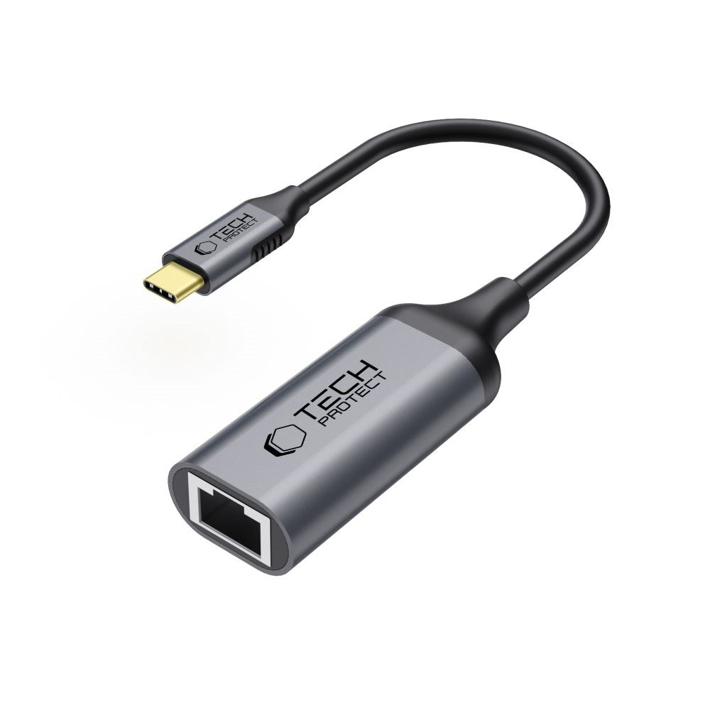 USB-C til Ethernet RJ45 Adapter Tech-Protect Ultraboost - 1000Mbps - Svart