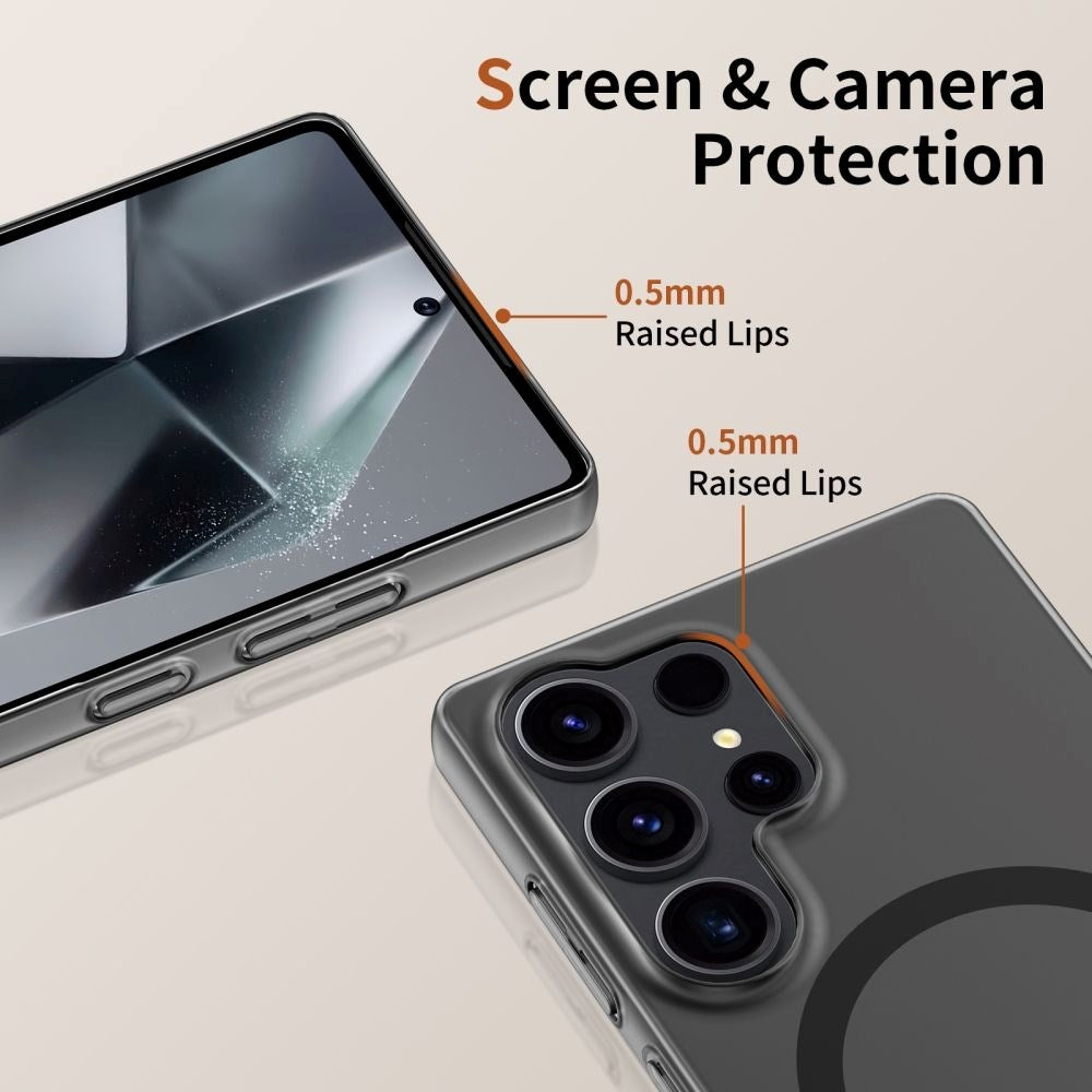 Samsung Galaxy S25 Ultra Tech-Protect MagSlim Deksel - MagSafe Kompatibel - Matt Svart