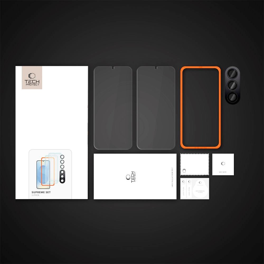 Samsung Galaxy S25 - 3-i-1 Tech-Protect Supreme Sett - Gjennomsiktig