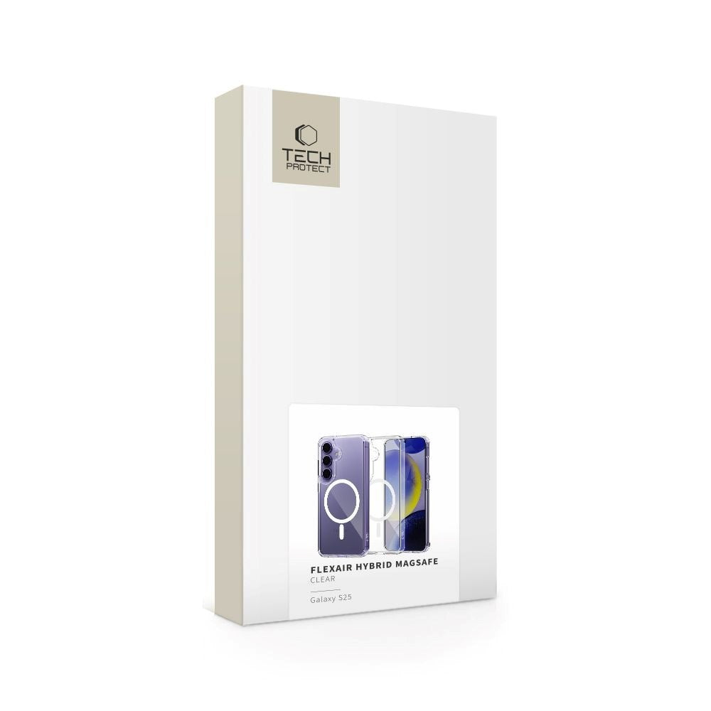 Samsung Galaxy S25 Tech-Protect Flexair Hybrid Deksel - MagSafe Kompatibel - Gjennomsiktig
