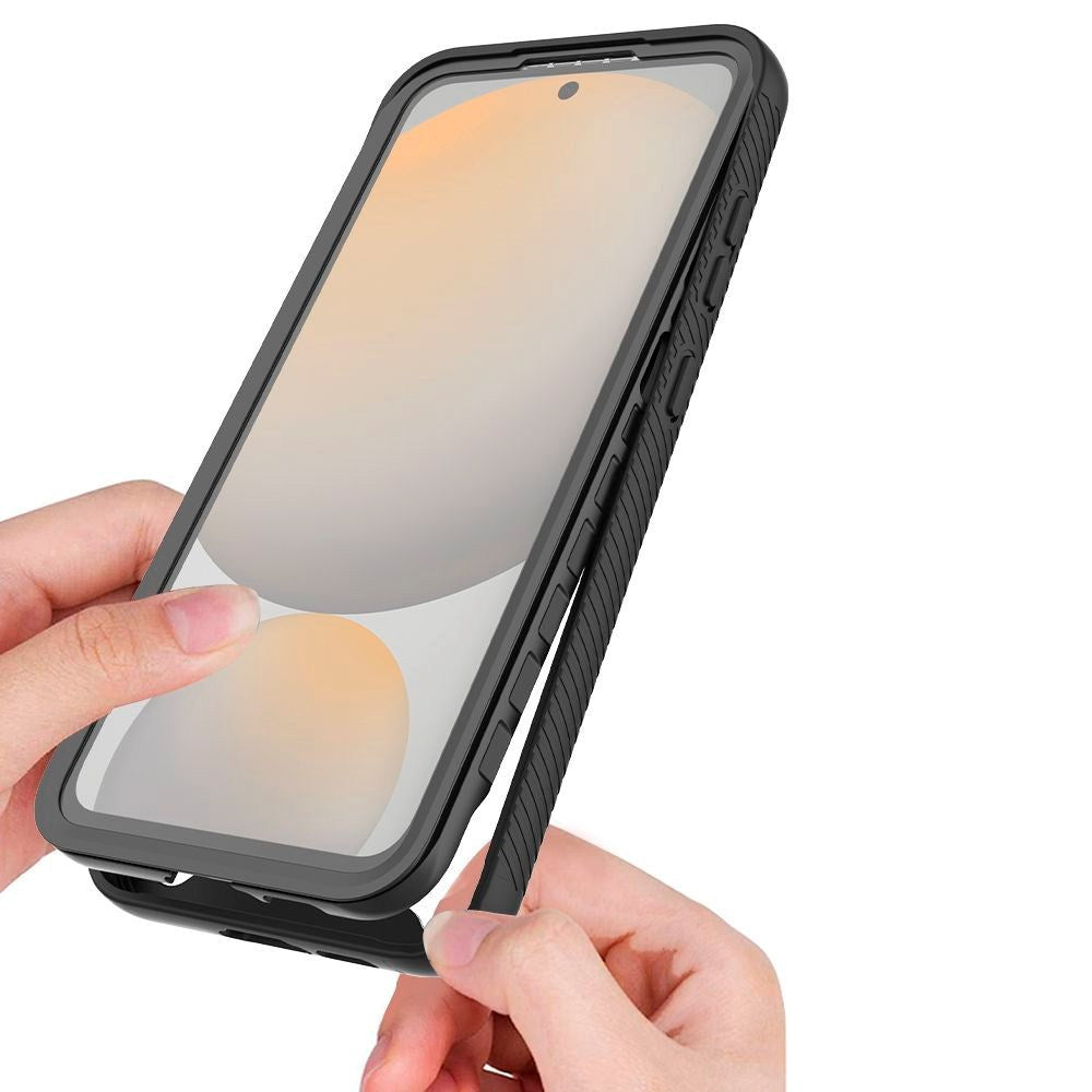 Samsung Galaxy S25 Tech-Protect Defense Hybrid Deksel - MagSafe Kompatibel - Gjennomsiktig / Svart