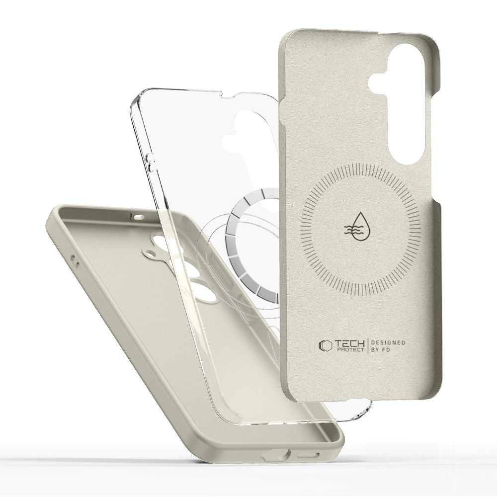 Samsung Galaxy S25 Tech-Protect Silikon Deksel - MagSafe Kompatibel - Beige