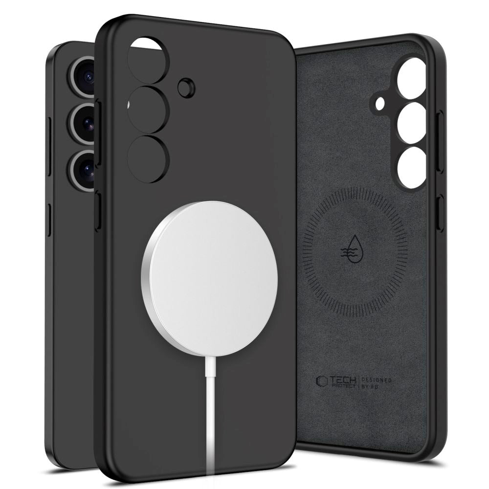 Samsung Galaxy S25 Tech-Protect Silikon Deksel - MagSafe Kompatibel - Svart