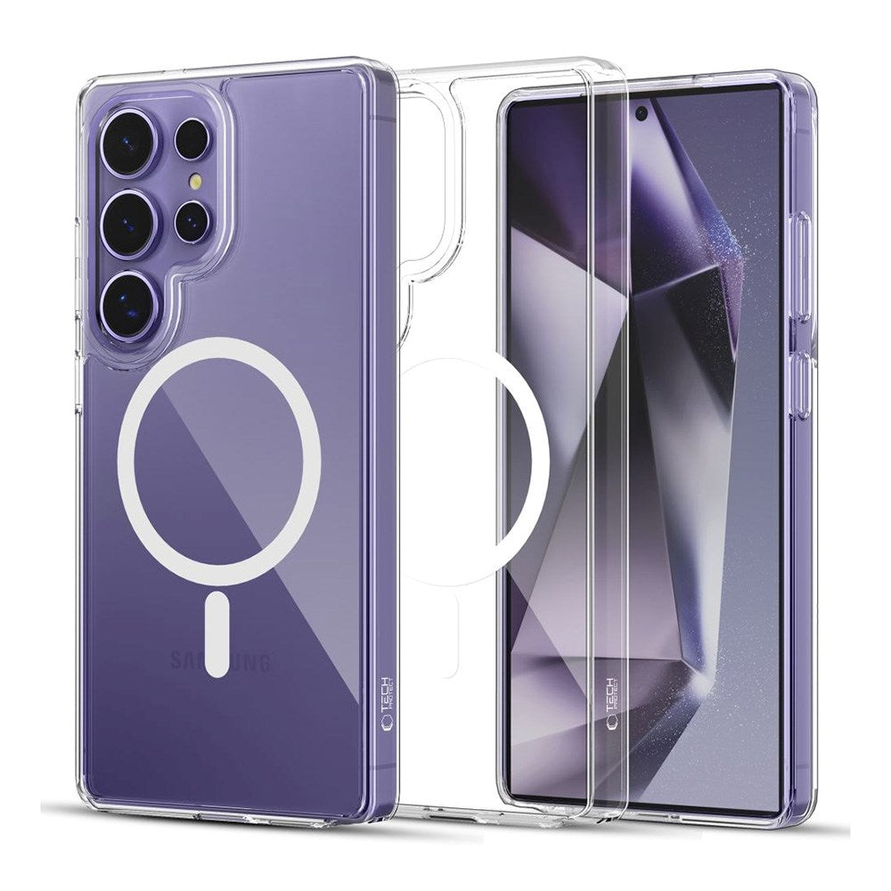 Samsung Galaxy S25 Ultra Tech-Protect Flexair Hybrid Deksel - MagSafe Kompatibel - Gjennomsiktig