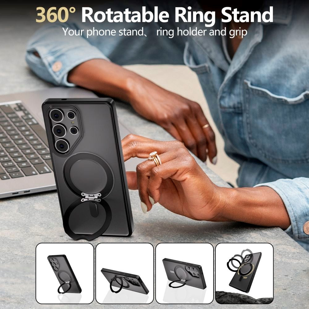 Samsung Galaxy S25 Ultra Tech-Protect MagRing Deksel - MagSafe Kompatibel - Matt Svart