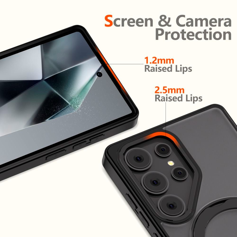 Samsung Galaxy S25 Ultra Tech-Protect MagRing Deksel - MagSafe Kompatibel - Matt Svart