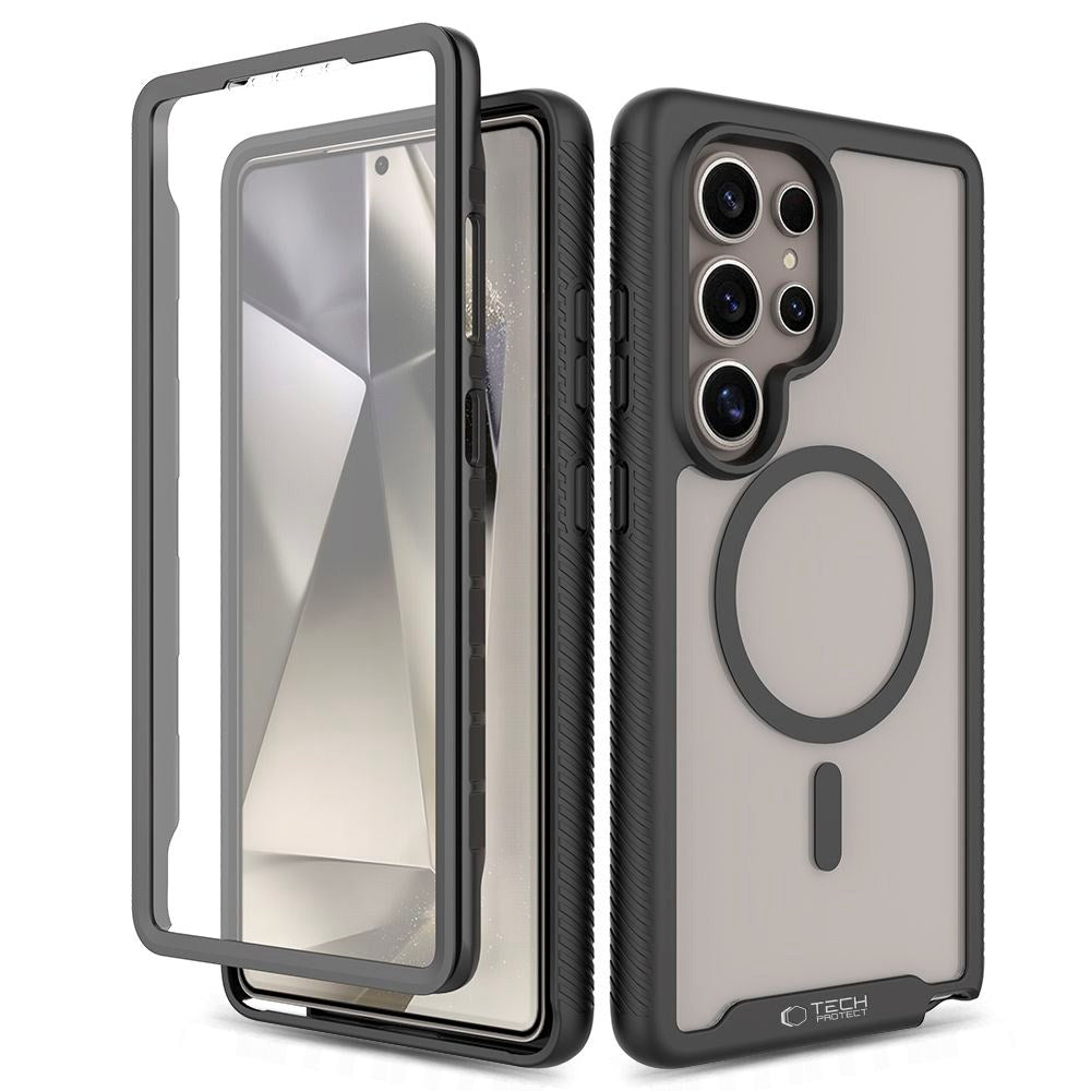 Samsung Galaxy S25 Ultra Tech-Protect Defense Hybrid Deksel - MagSafe Kompatibel - Gjennomsiktig / Svart