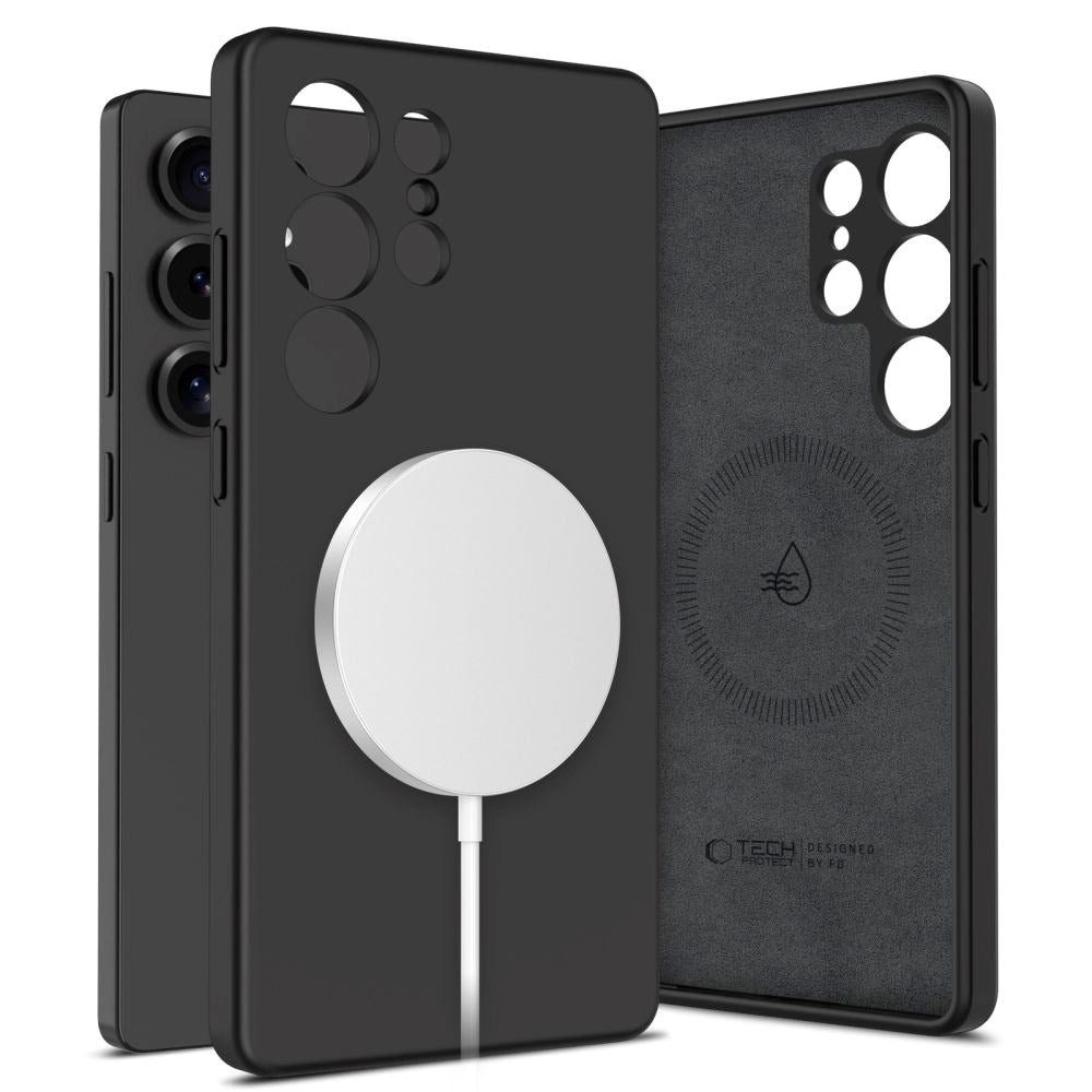 Samsung Galaxy S25 Ultra Tech-Protect Silikon Deksel - MagSafe Kompatibel - Svart