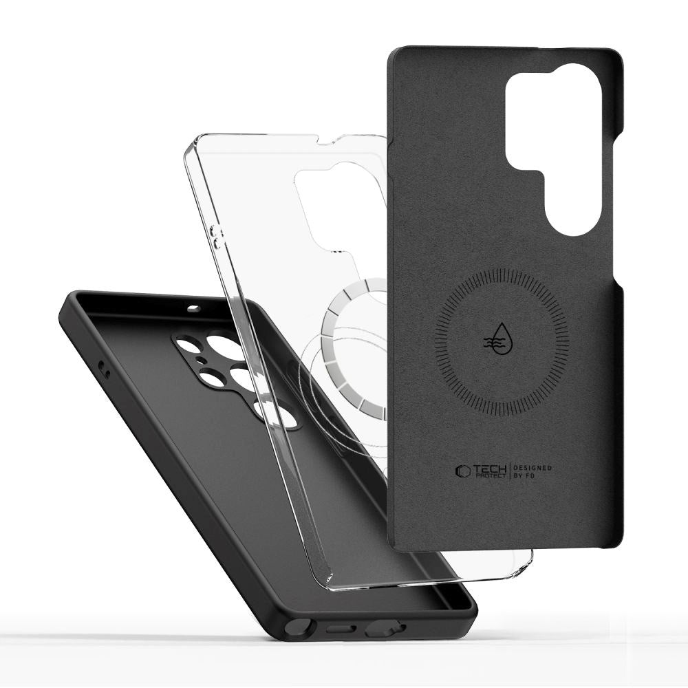 Samsung Galaxy S25 Ultra Tech-Protect Silikon Deksel - MagSafe Kompatibel - Svart